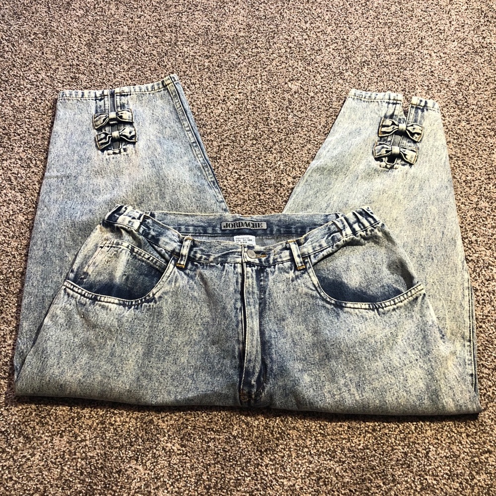 Vintage Jordache Capri Acid Wash Mom Jean Sz 32